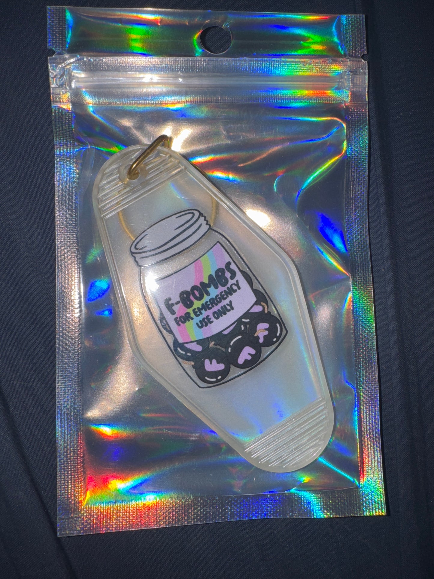 MOTEL KEYCHAIN: F Bombs on Glow