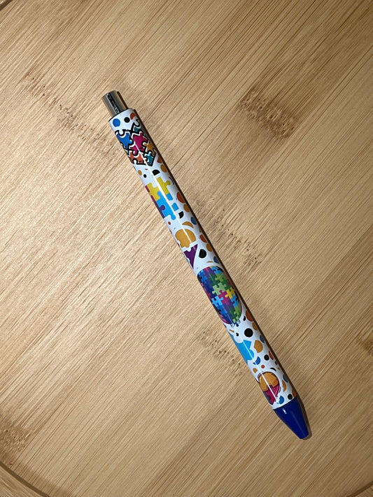 VINYL PEN: Autism on Blue Base