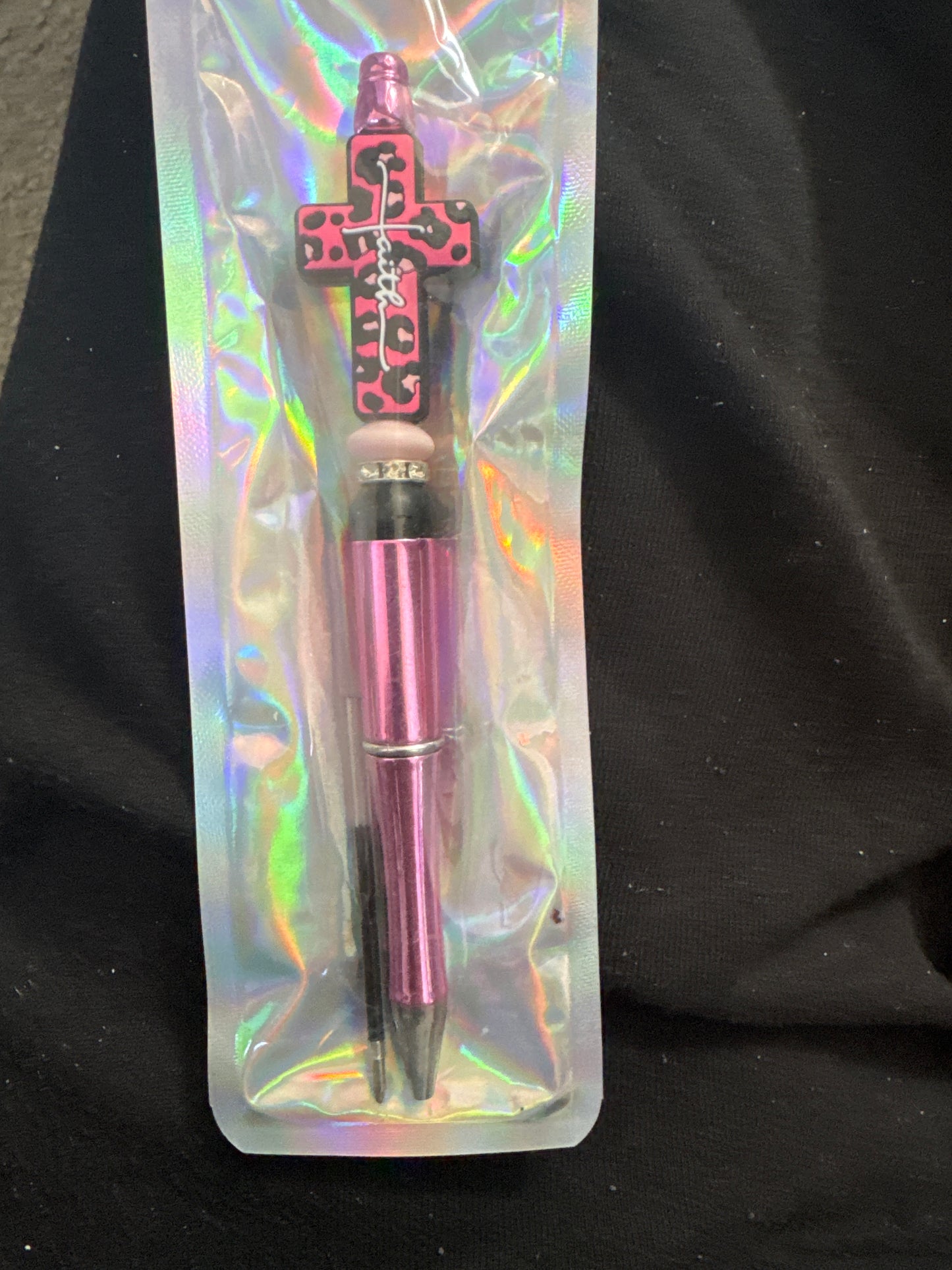 BEADED PEN: Pink Faith Pen