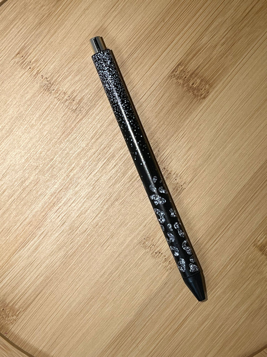 VINYL PEN: Black Leopard on Black Base