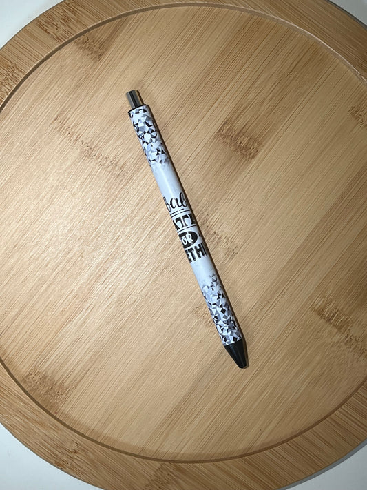 VINYL PEN: Late for Something on Black Base