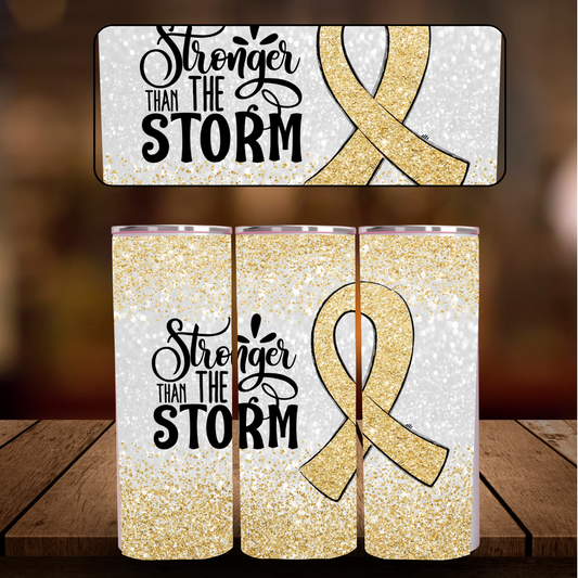 Stronger than the Storm Childhood Cancer Awareness 20oz