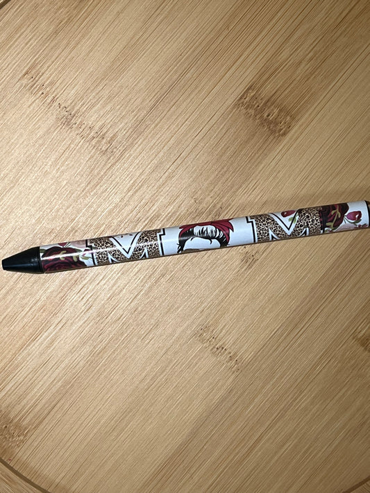 VINYL PEN: Mom with Roses on Black Base