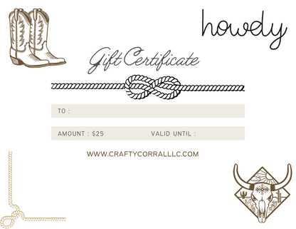 Gift certificate for that special someone