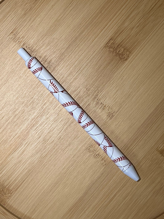 VINYL PEN: Baseball on White Base