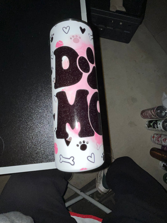 20oz: Dog Mom Pink